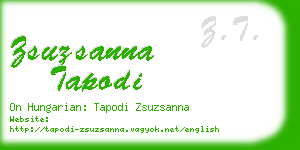 zsuzsanna tapodi business card